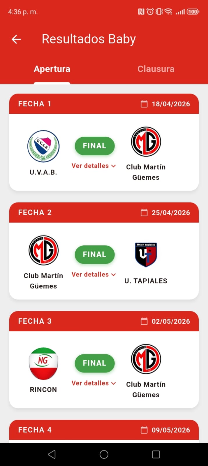 Pantalla Martín Güemes 5